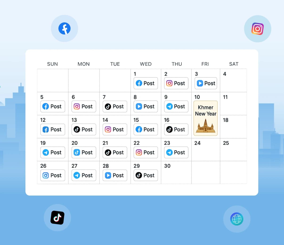Plan your social calendar with Ready-to-Post Content Recommendations